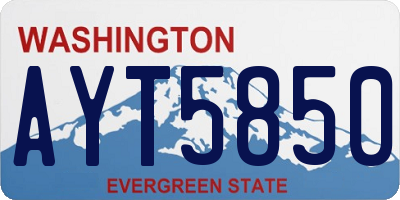 WA license plate AYT5850