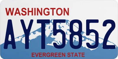 WA license plate AYT5852
