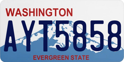 WA license plate AYT5858