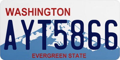 WA license plate AYT5866
