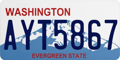 WA license plate AYT5867