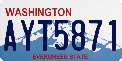 WA license plate AYT5871