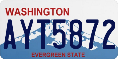 WA license plate AYT5872