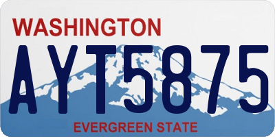 WA license plate AYT5875