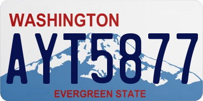 WA license plate AYT5877