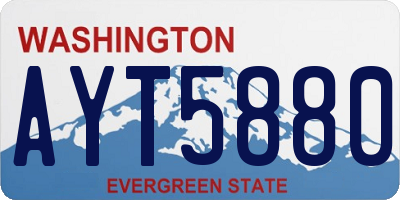 WA license plate AYT5880