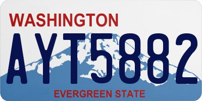 WA license plate AYT5882