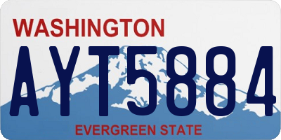 WA license plate AYT5884
