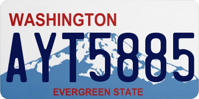 WA license plate AYT5885