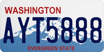 WA license plate AYT5888