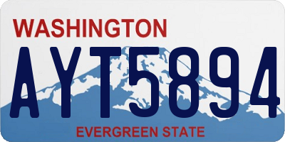 WA license plate AYT5894