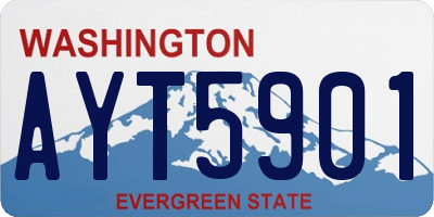 WA license plate AYT5901