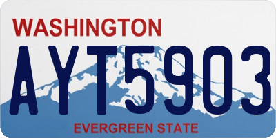 WA license plate AYT5903