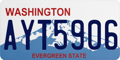 WA license plate AYT5906