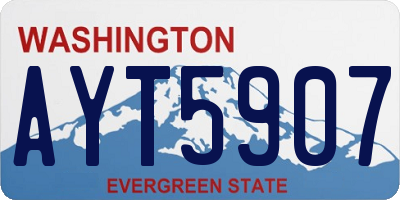 WA license plate AYT5907