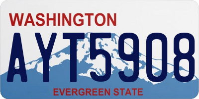WA license plate AYT5908