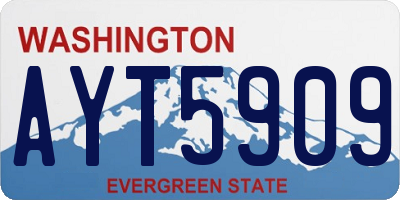 WA license plate AYT5909