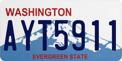 WA license plate AYT5911