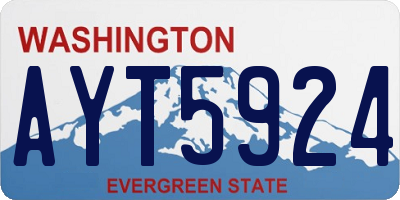 WA license plate AYT5924