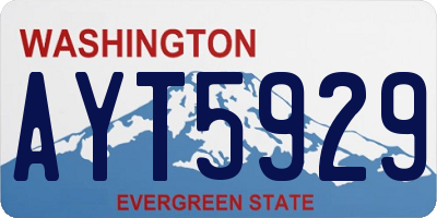 WA license plate AYT5929