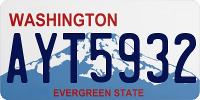 WA license plate AYT5932
