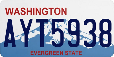 WA license plate AYT5938