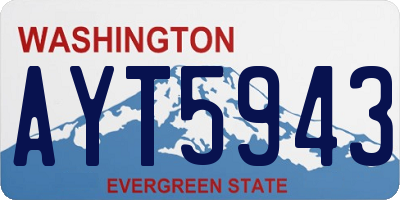 WA license plate AYT5943