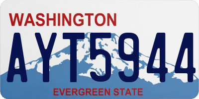 WA license plate AYT5944