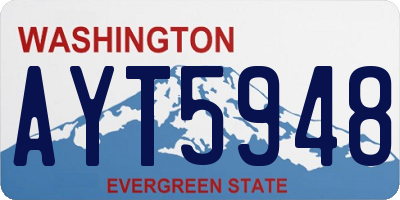 WA license plate AYT5948