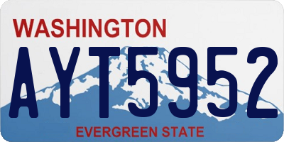 WA license plate AYT5952