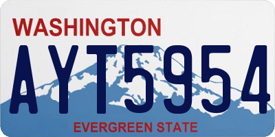 WA license plate AYT5954