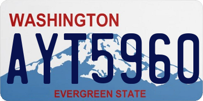 WA license plate AYT5960