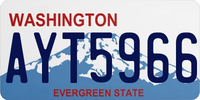 WA license plate AYT5966