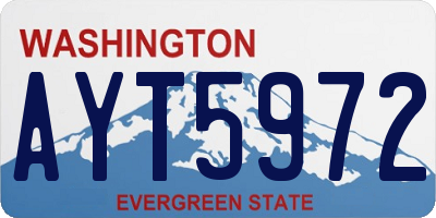 WA license plate AYT5972
