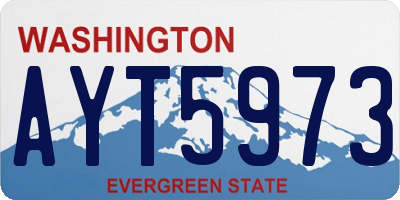WA license plate AYT5973