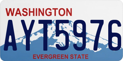 WA license plate AYT5976