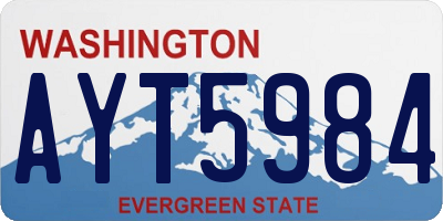 WA license plate AYT5984