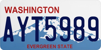 WA license plate AYT5989