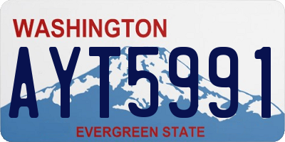WA license plate AYT5991