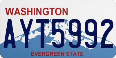 WA license plate AYT5992
