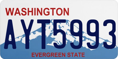 WA license plate AYT5993