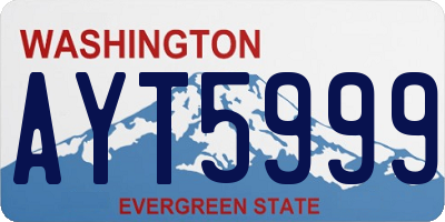 WA license plate AYT5999