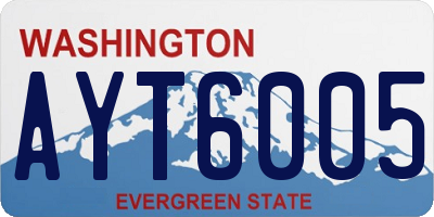 WA license plate AYT6005