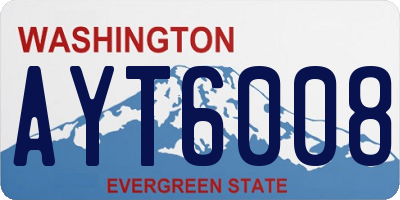 WA license plate AYT6008