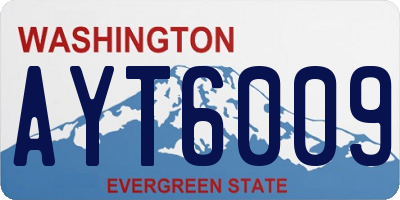 WA license plate AYT6009