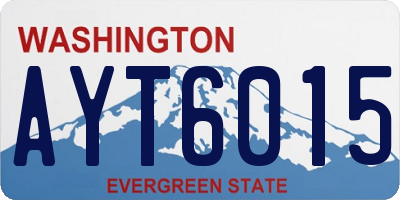 WA license plate AYT6015
