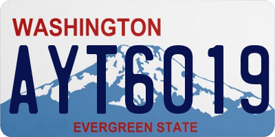 WA license plate AYT6019