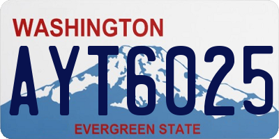 WA license plate AYT6025