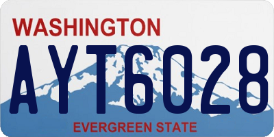 WA license plate AYT6028