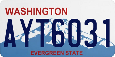 WA license plate AYT6031